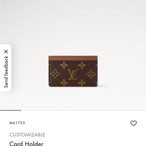 New authentic Louis Vuitton card holder